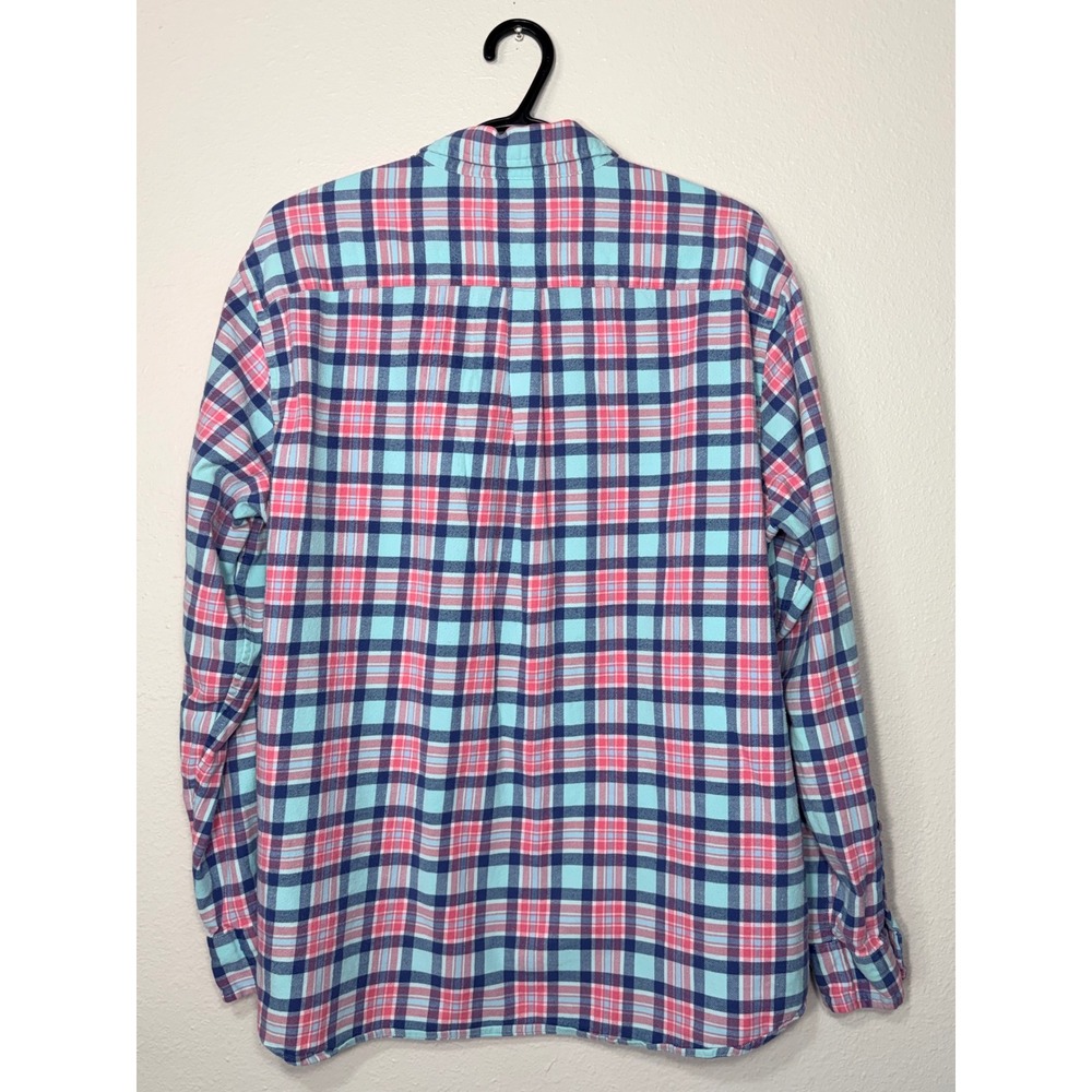 Vineyard Vines Mens Classic Fit Plaid Button Down Shirt Blue Pink Large - Picture 4 of 5